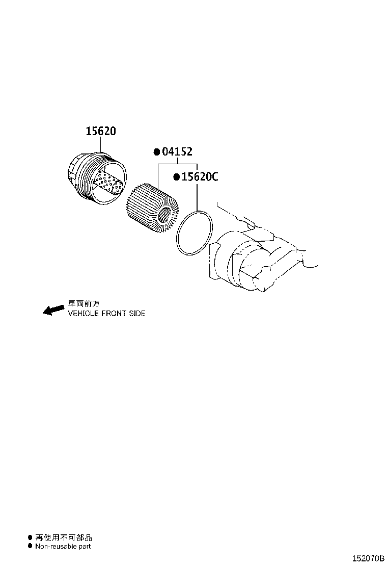 04152-31090 ELEMENT KIT, OIL FILTER product image