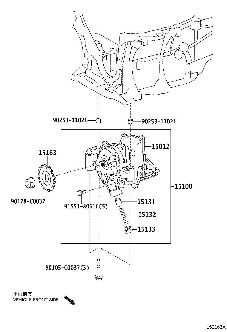 15100-0Y010 PUMP ASSY, OIL product image