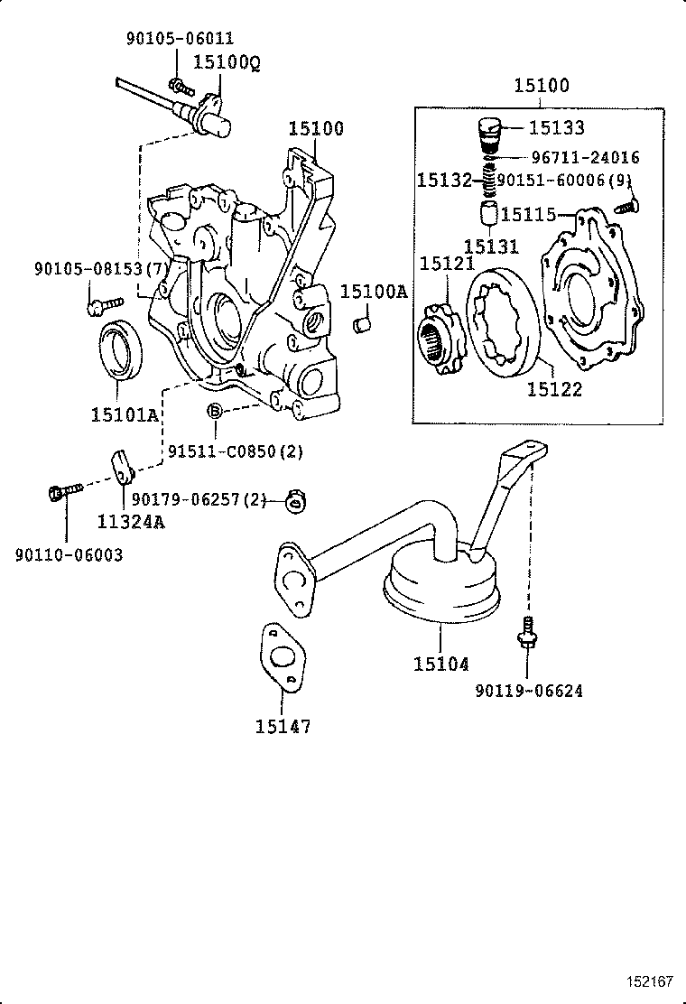 15100-46030 PUMP ASSY, OIL product image