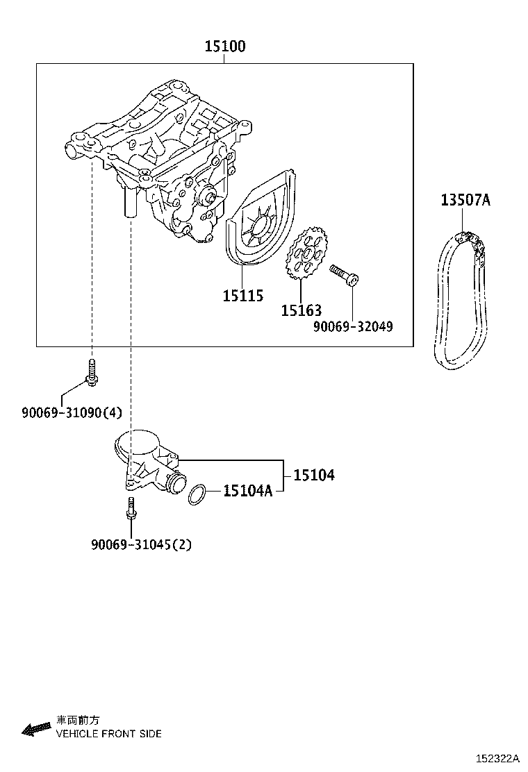 15100-0T060 PUMP ASSY, OIL product image