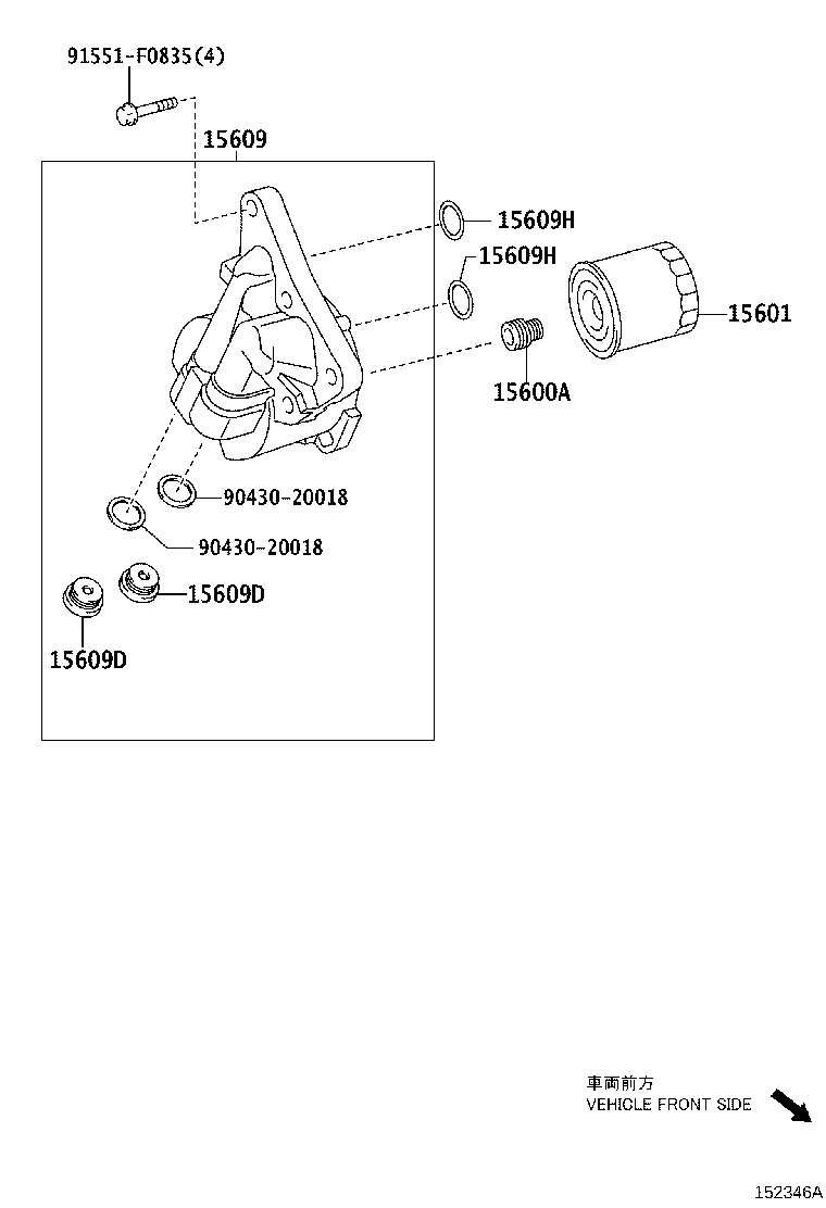 15609-37030 BRACKET SUB-ASSY, OIL FILTER product image
