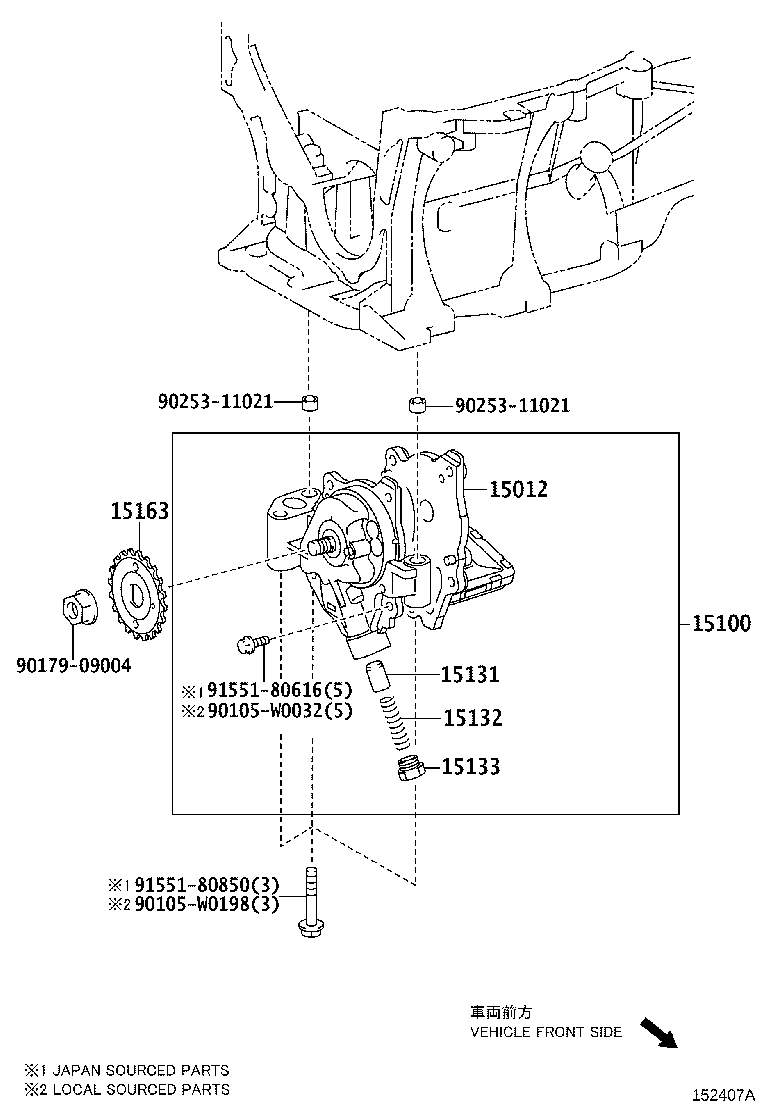 15100-0T060 PUMP ASSY, OIL product image