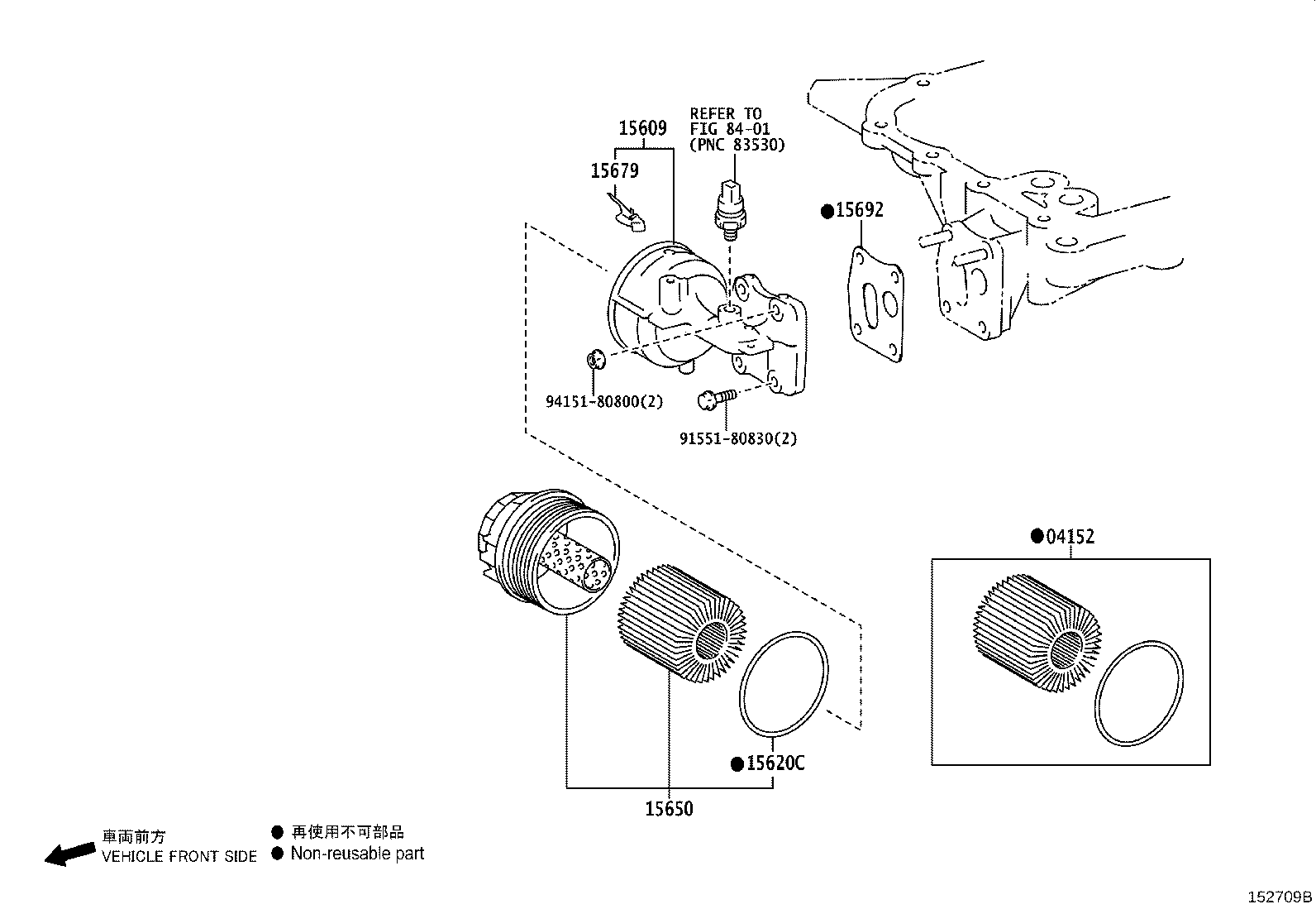 Toyota 15609-70010 BRACKET SUB-ASSY, OIL FILTER