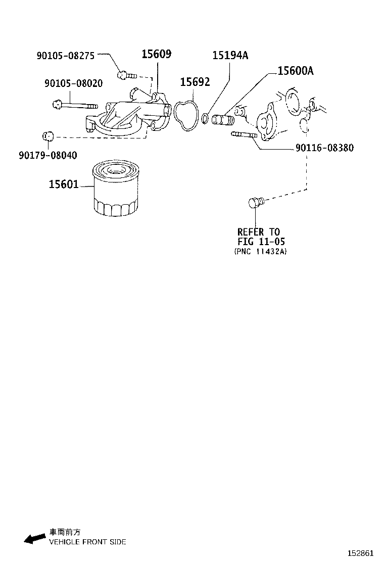 15609-75090 BRACKET SUB-ASSY, OIL FILTER product image
