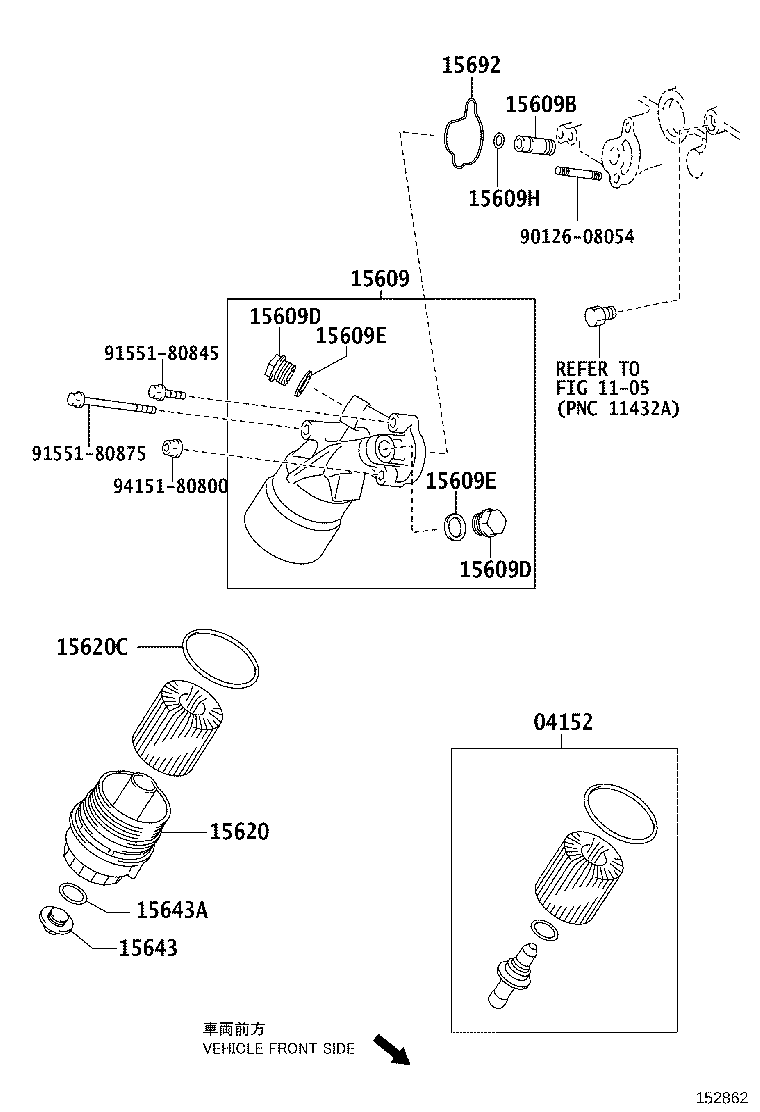 15609-75090 BRACKET SUB-ASSY, OIL FILTER product image