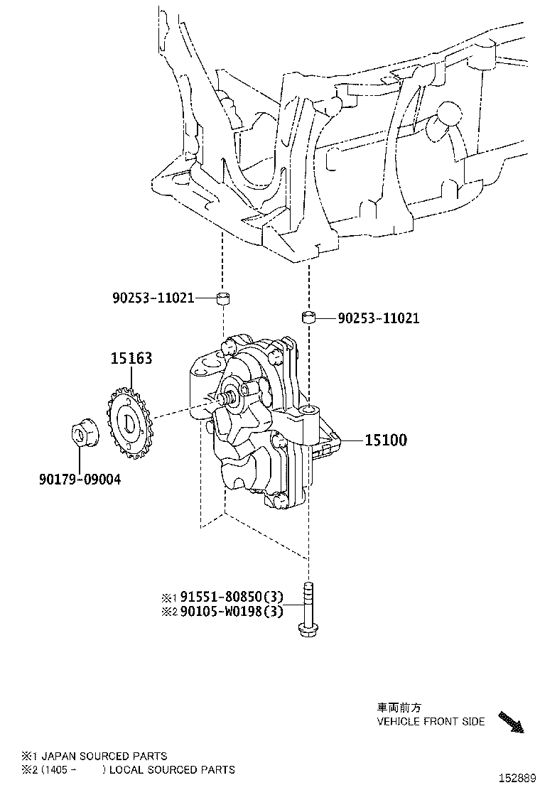 15100-0T041 PUMP ASSY, OIL product image