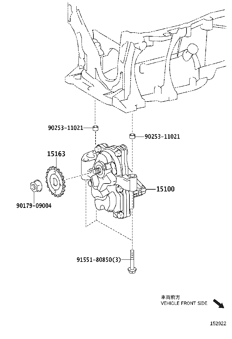 15100-37040 PUMP ASSY, OIL product image