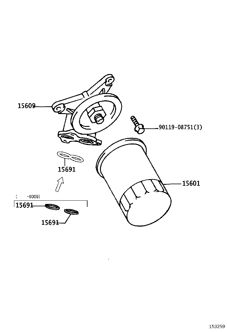 90301-01002 GASKET, OIL FILTER product image