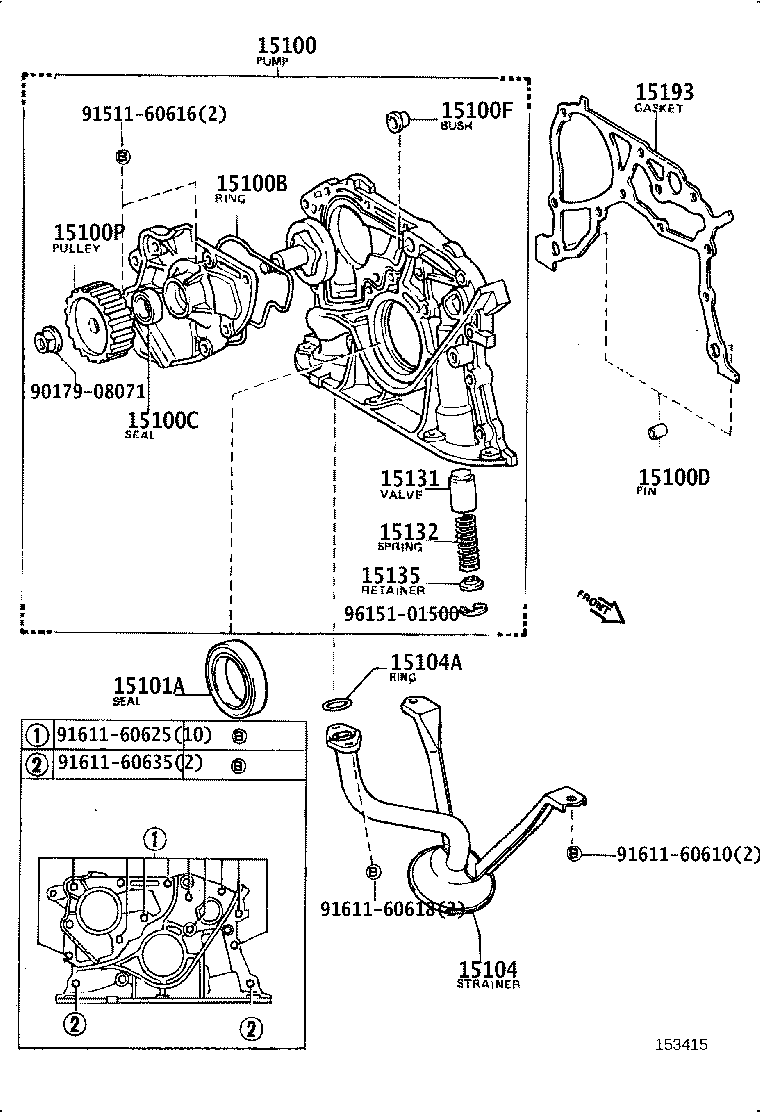 15149-88360 GASKET(FOR OIL STRAINER) product image