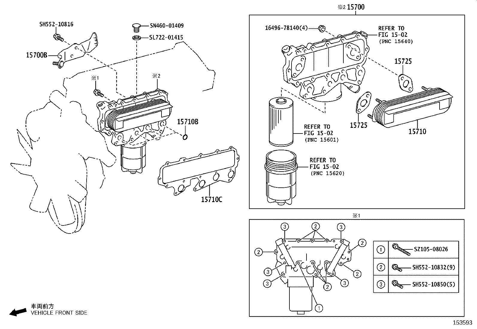 15700-78080 COOLER ASSY, OIL W/BRACKET product image
