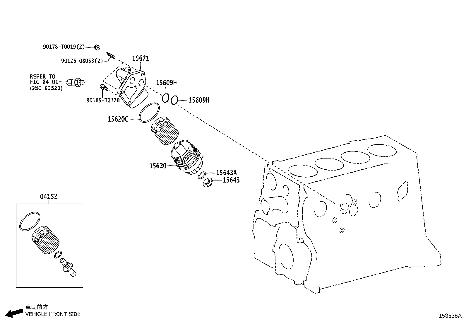 15671-35010 BRACKET, OIL FILTER product image