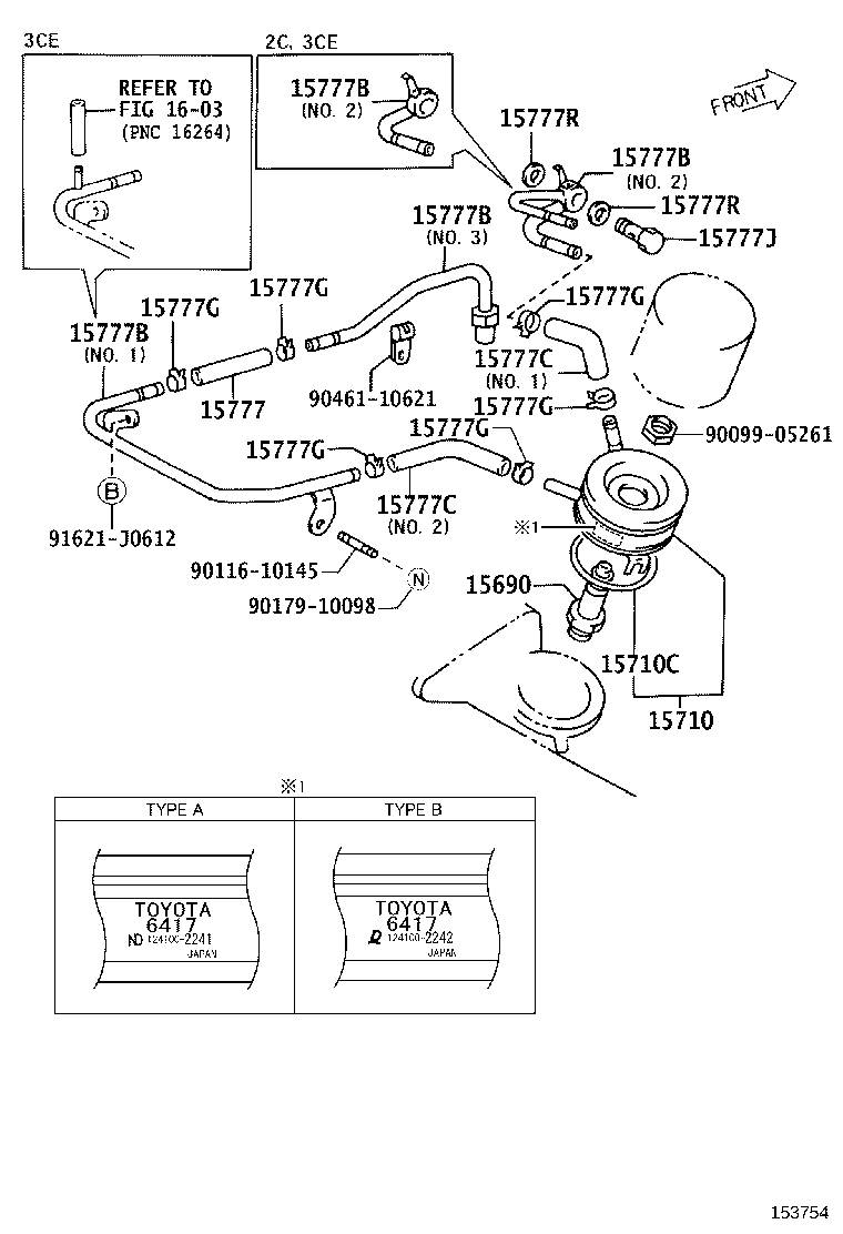 15766-64030 PIPE, OIL COOLER product image