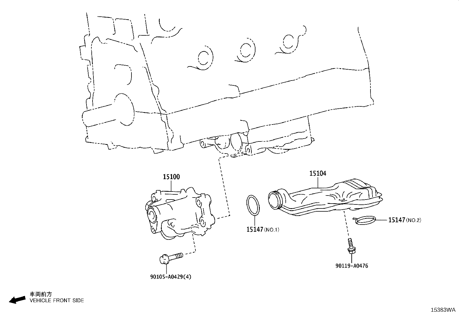Toyota 15100-F0050 PUMP ASSY, OIL