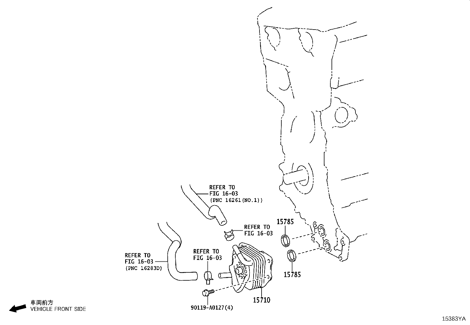 Toyota 15710-F0030 COOLER ASSY, OIL
