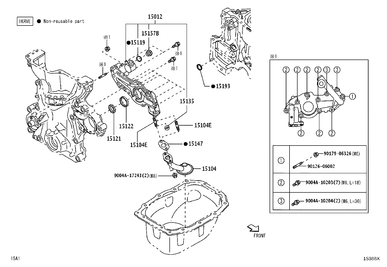 90041-16487 BOLT, STUD(FOR OIL STRAINER) product image