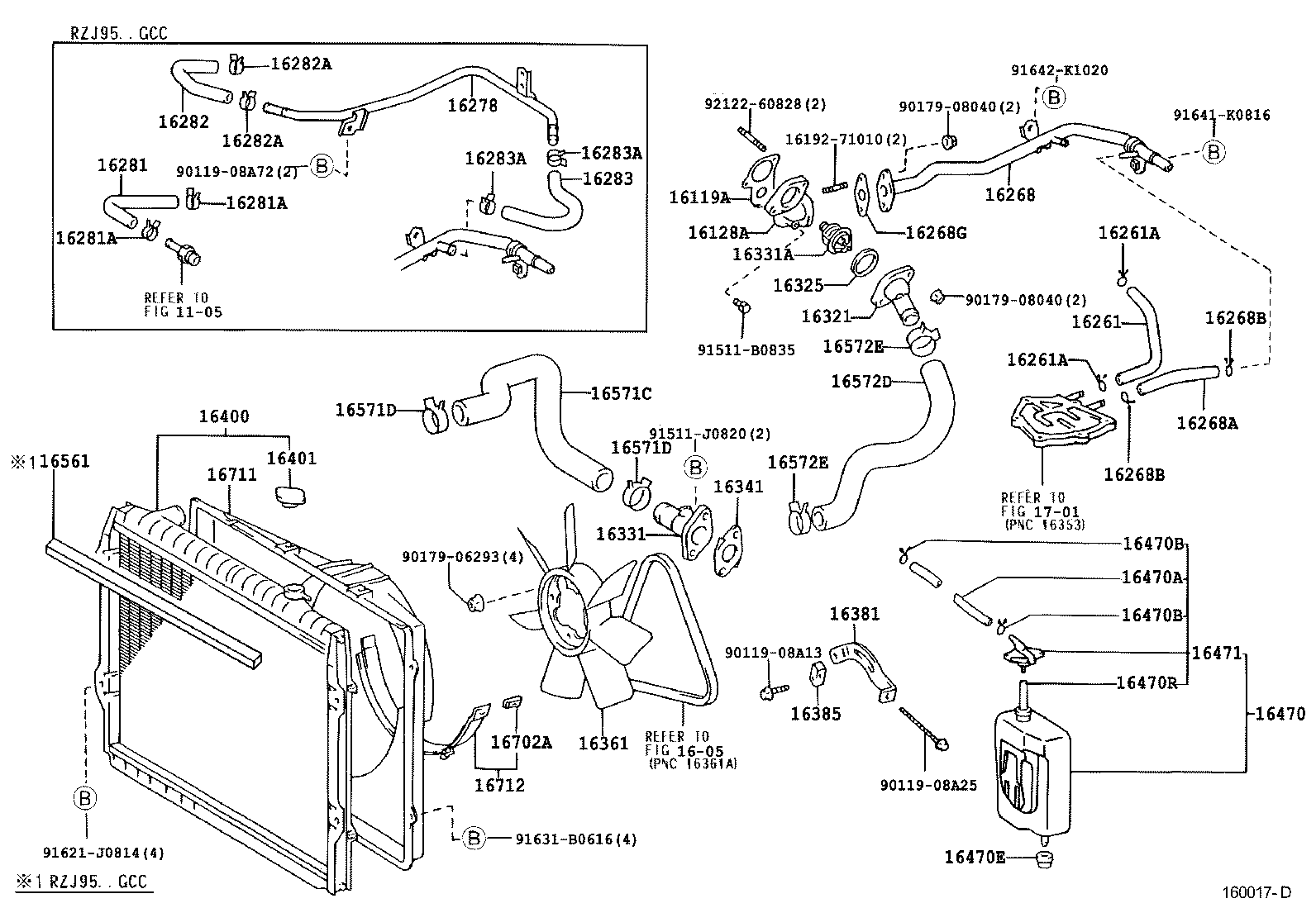 16572-54520 HOSE, RADIATOR, OUTLET product image