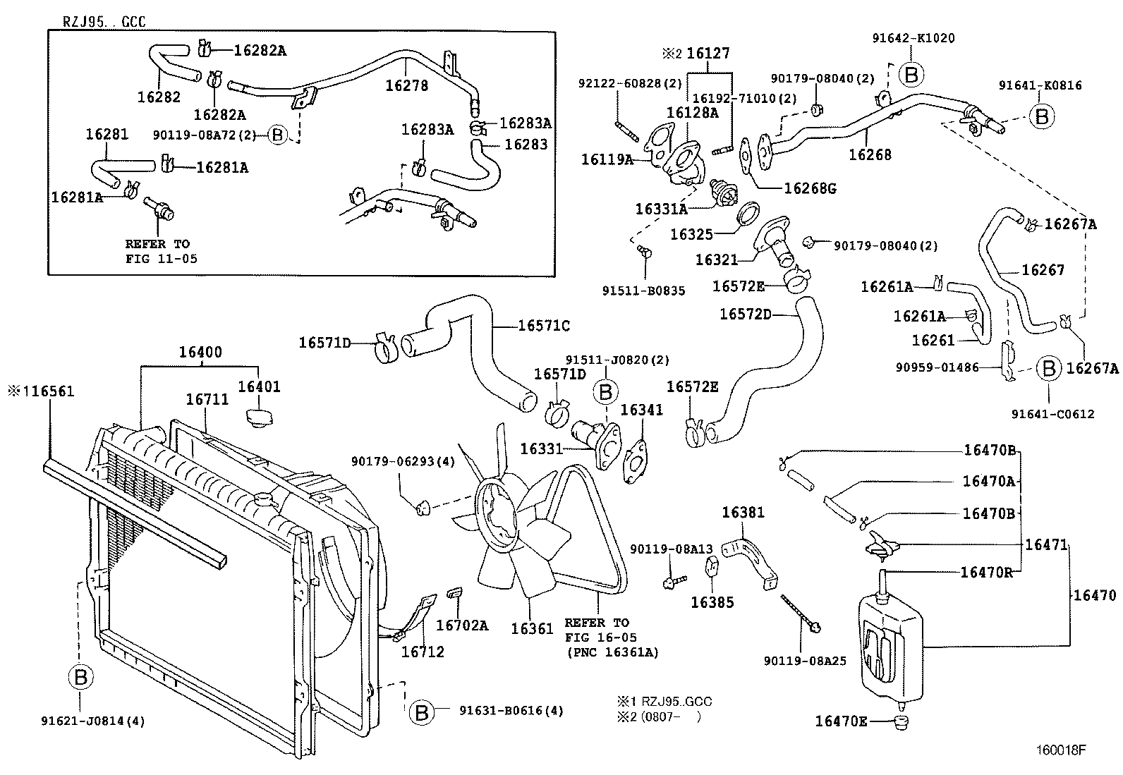 16572-54520 HOSE, RADIATOR, OUTLET product image