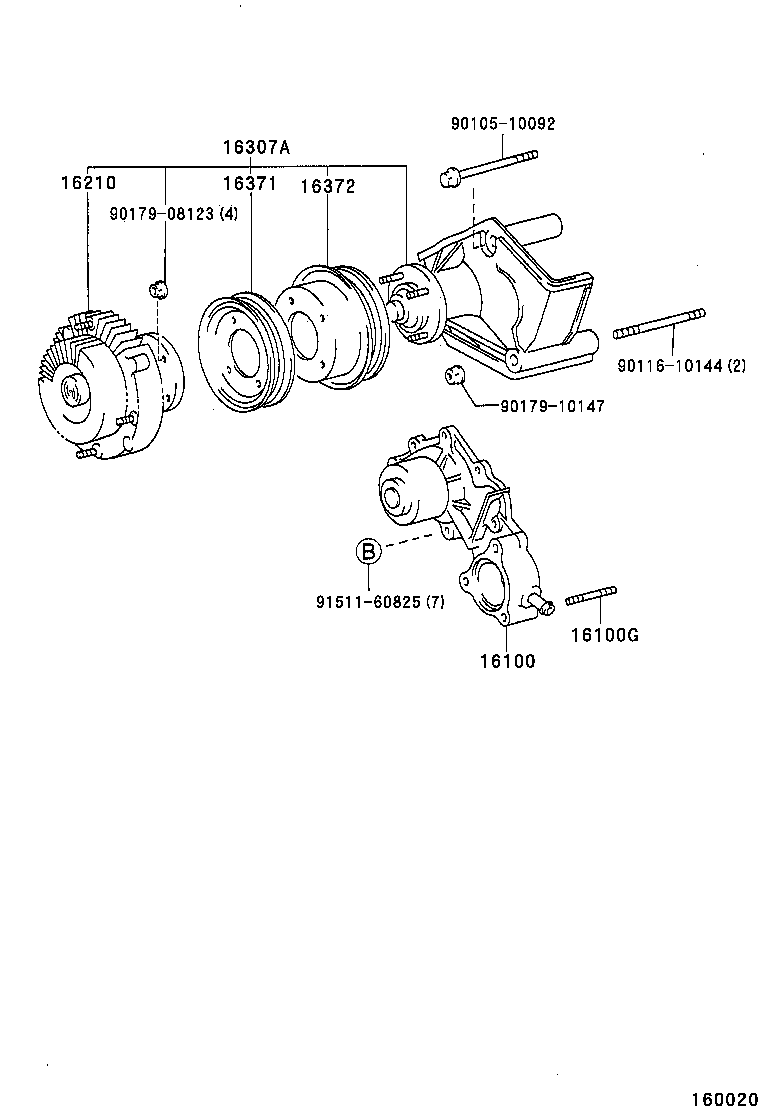 16210-67030 COUPLING ASSY, FLUID product image
