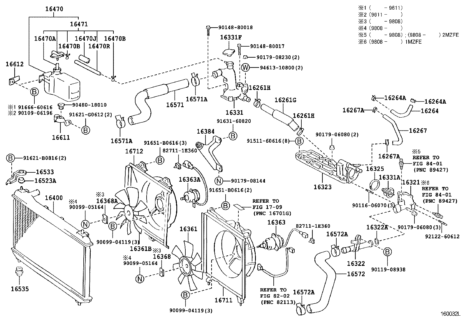 Toyota 16264-20020 HOSE, WATER BY-PASS, NO.2