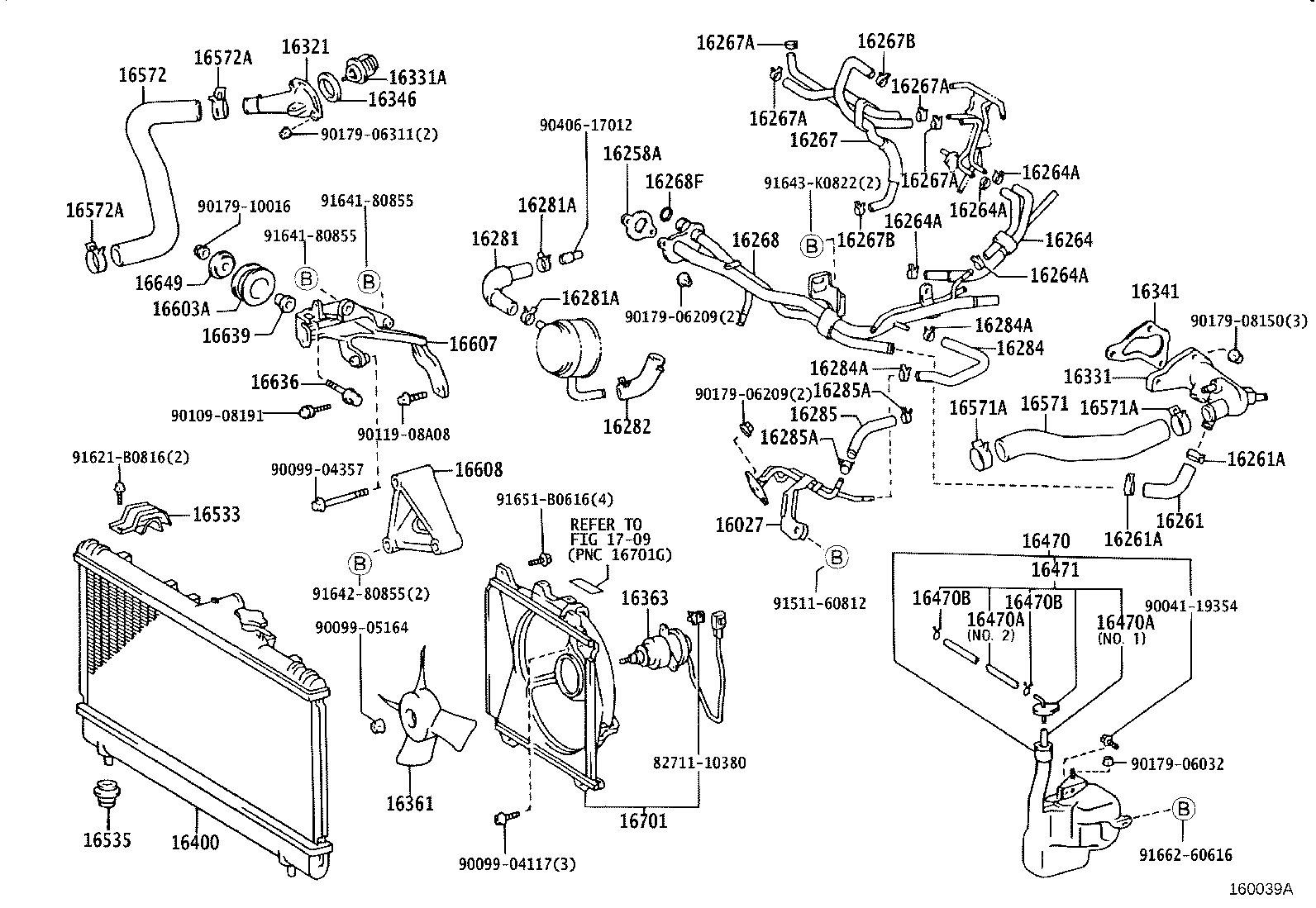 16261-74091 HOSE, WATER BY-PASS product image