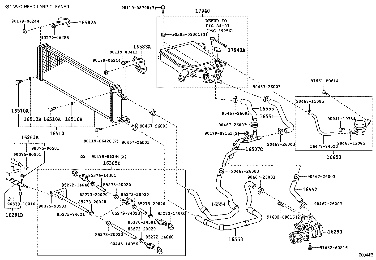 16554-74030 HOSE, SUB-RADIATOR, NO.4 product image