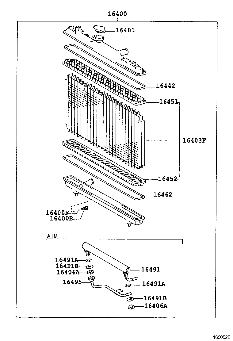 16381-64160 BAR, FAN BELT ADJUSTING product image