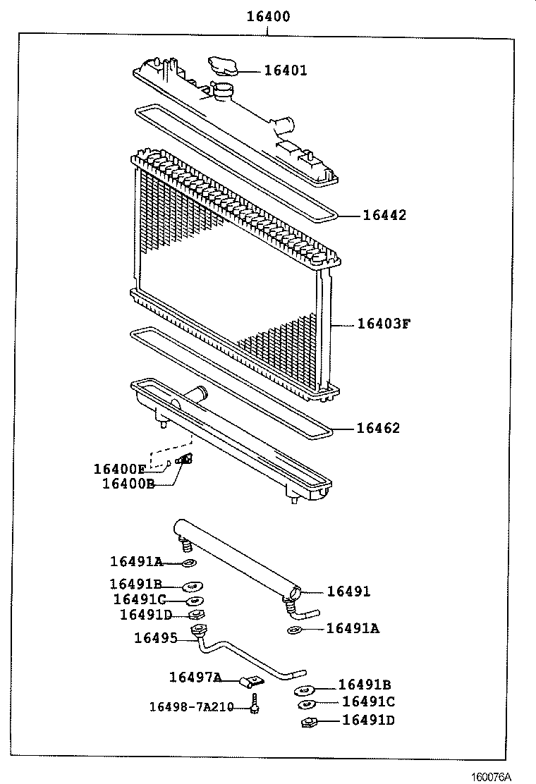 16381-64160 BAR, FAN BELT ADJUSTING product image
