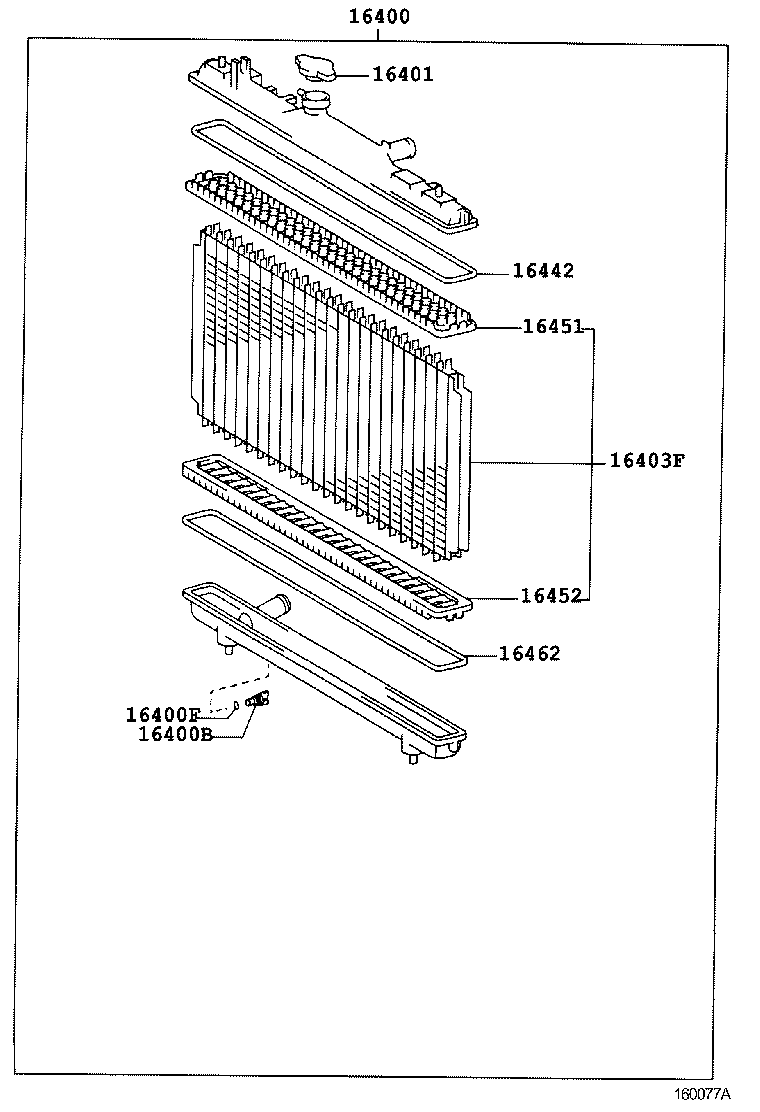 16381-64160 BAR, FAN BELT ADJUSTING product image
