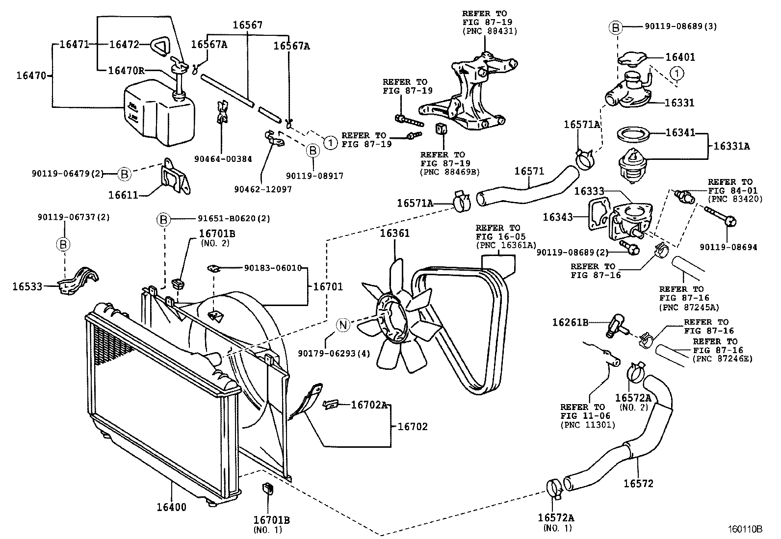 16261-88410 HOSE, WATER BY-PASS product image