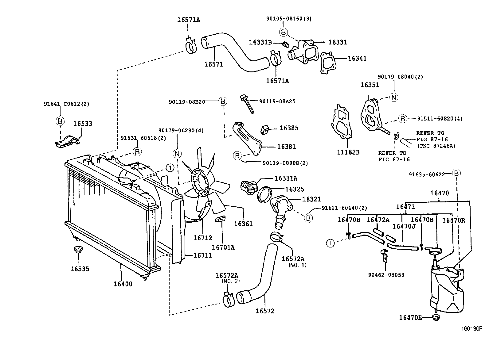 16577-64040 PIPE, RADIATOR, NO.7 product image