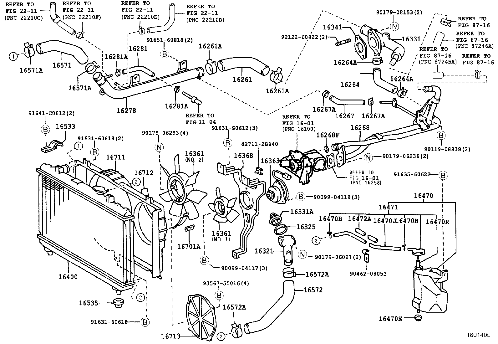 16577-64040 PIPE, RADIATOR, NO.7 product image