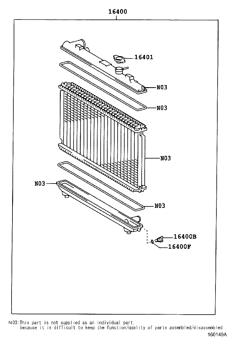 16381-64140 BAR, FAN BELT ADJUSTING product image