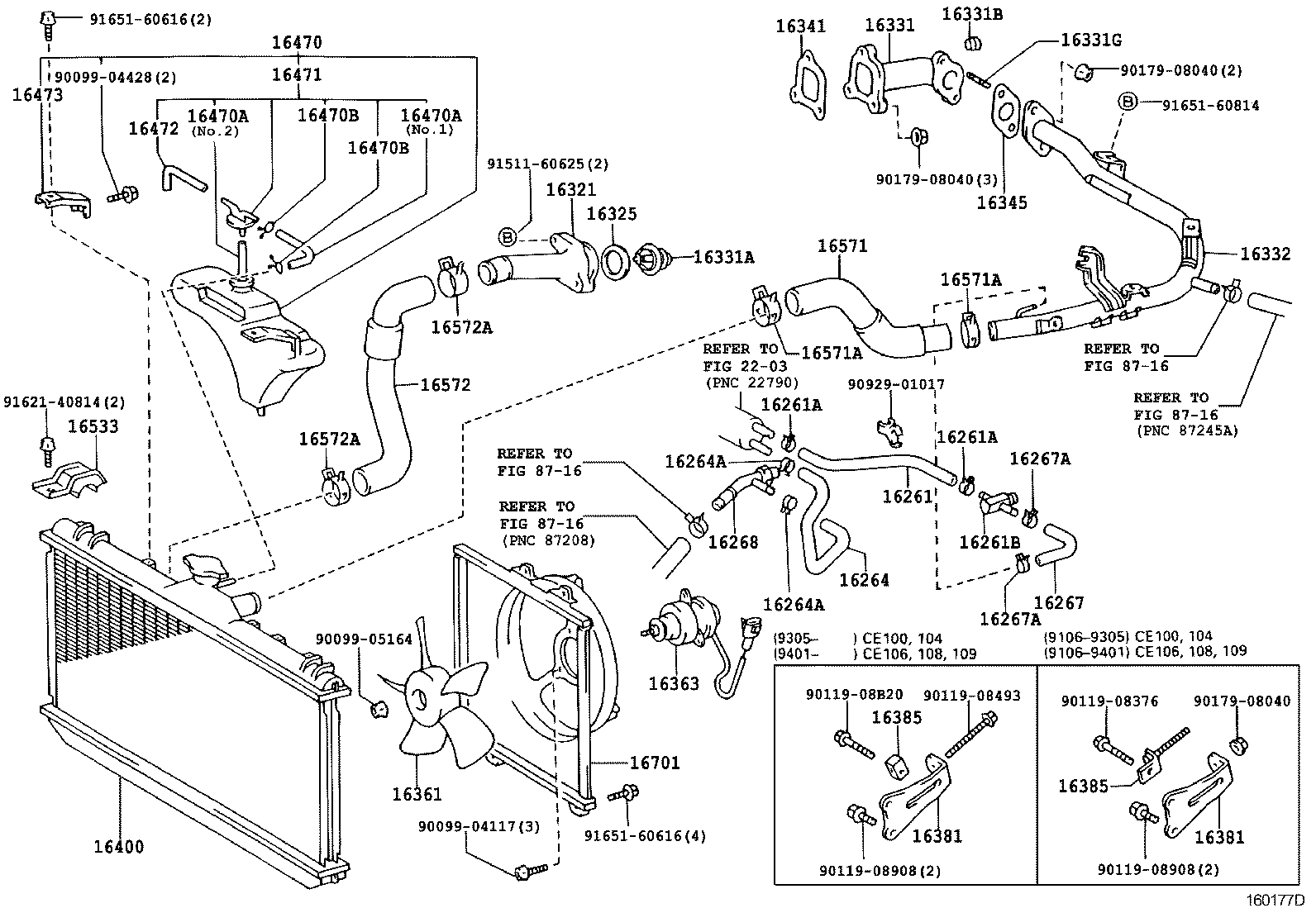 16381-64180 BAR, FAN BELT ADJUSTING product image