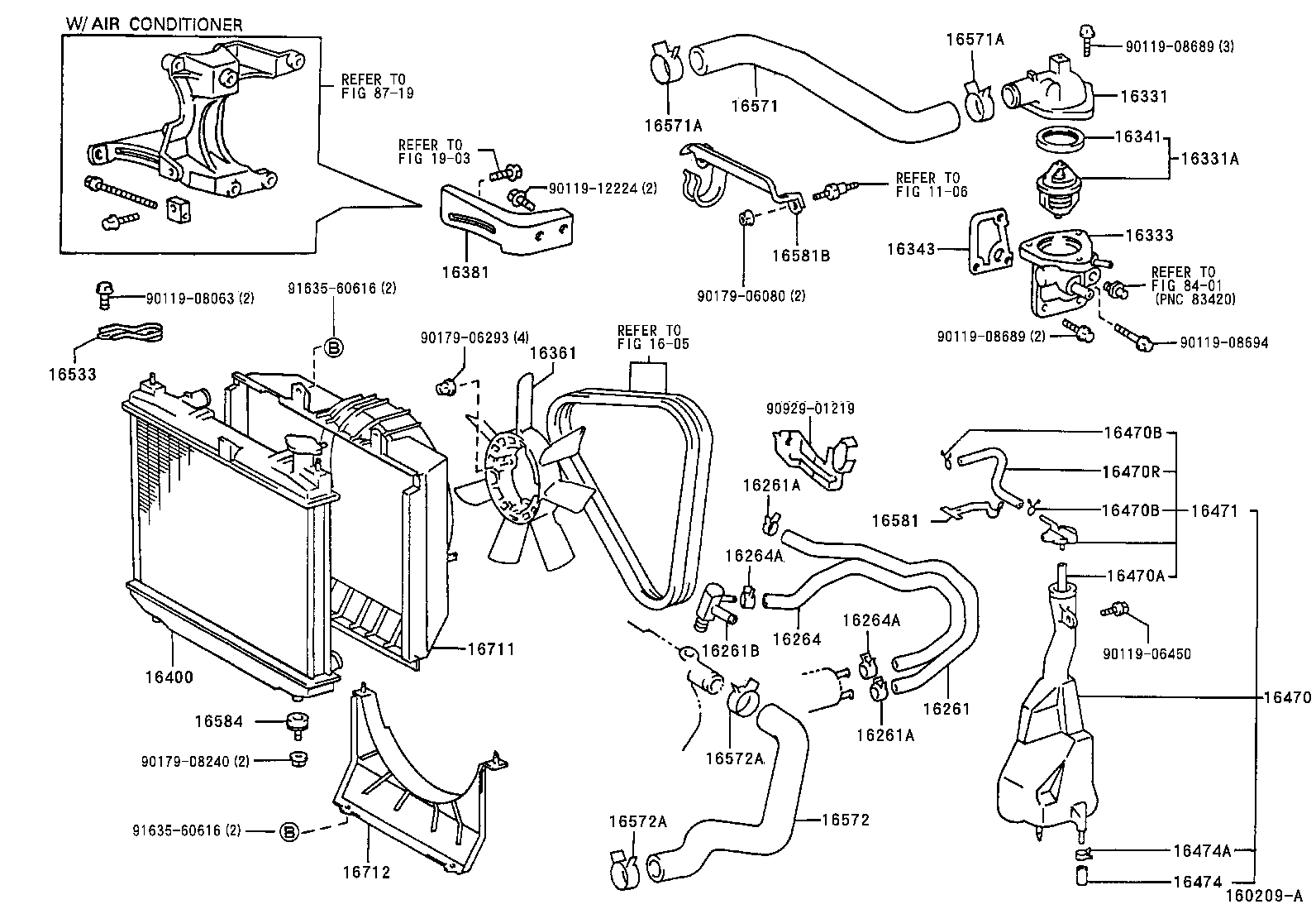 16264-75040 HOSE, WATER BY-PASS, NO.2 product image