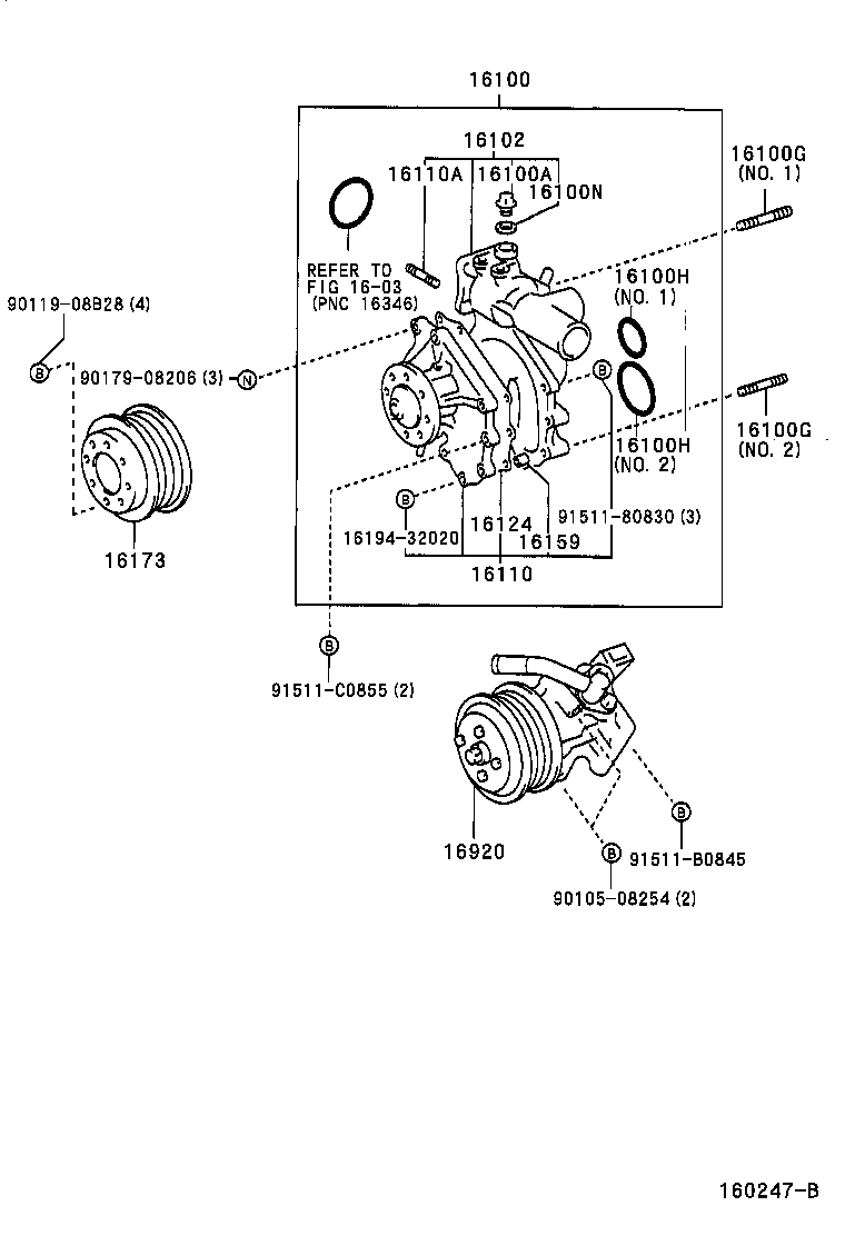16193-32020 BOLT, STUD(FOR WATER OUTLET SETTING) product image