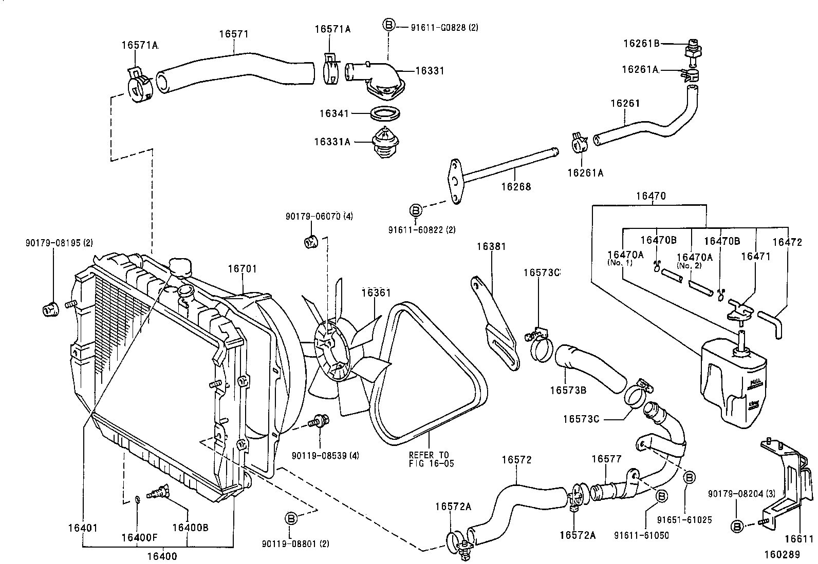 16264-17010 HOSE, WATER BY-PASS, NO.2 product image