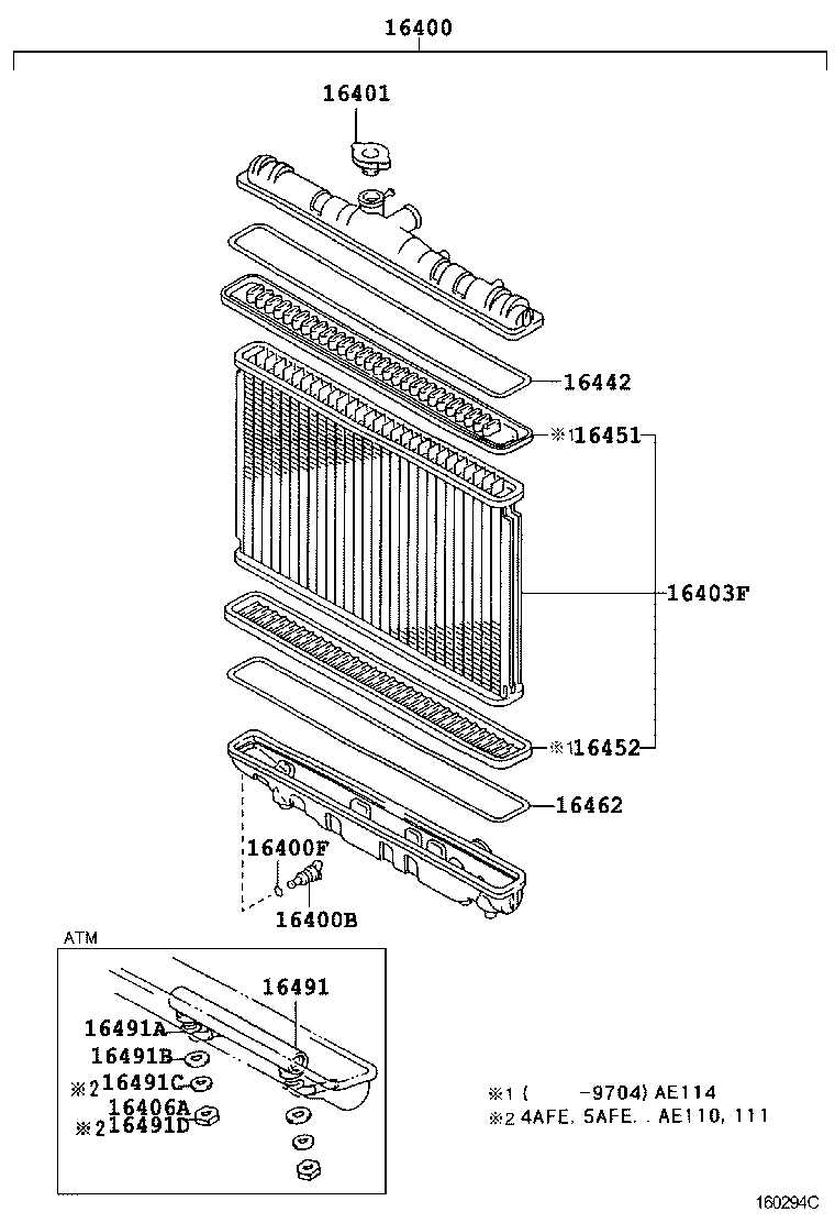 16400-15670 RADIATOR ASSY product image