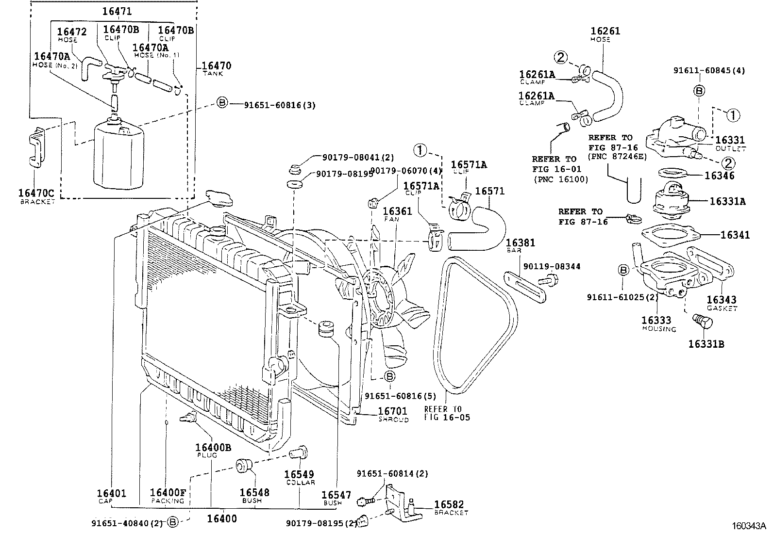 16552-17020 HOSE, SUB RADIATOR, NO.2 product image