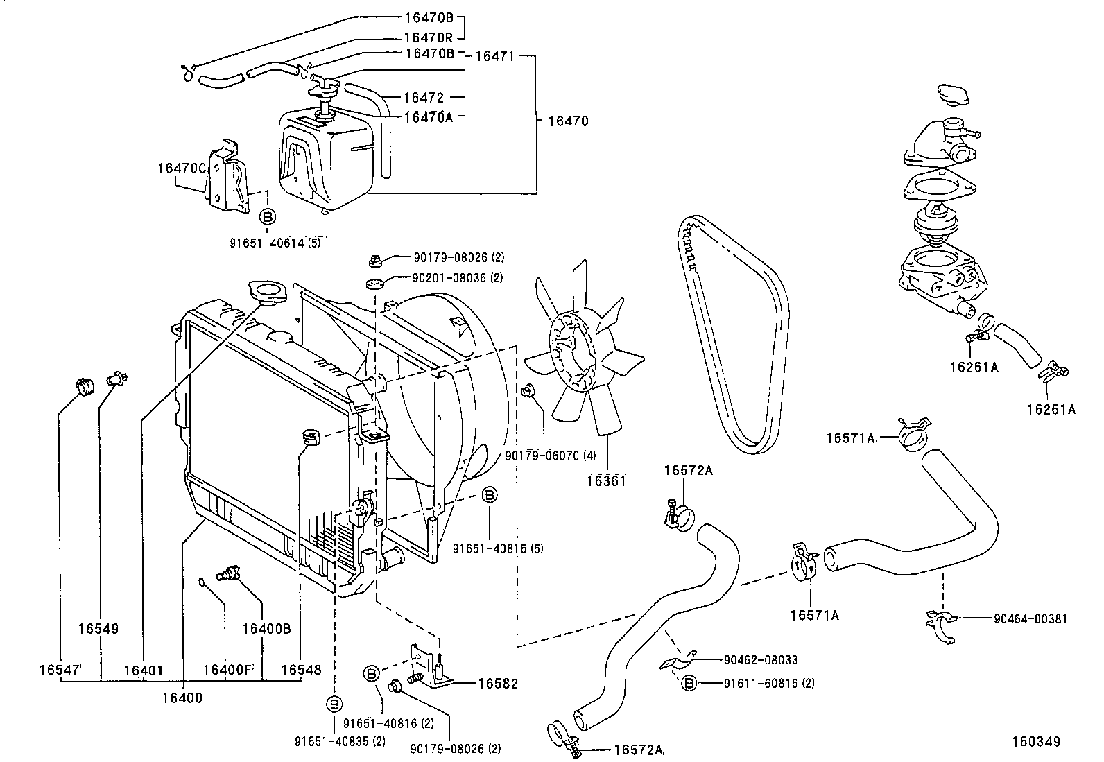 16264-17010 HOSE, WATER BY-PASS, NO.2 product image