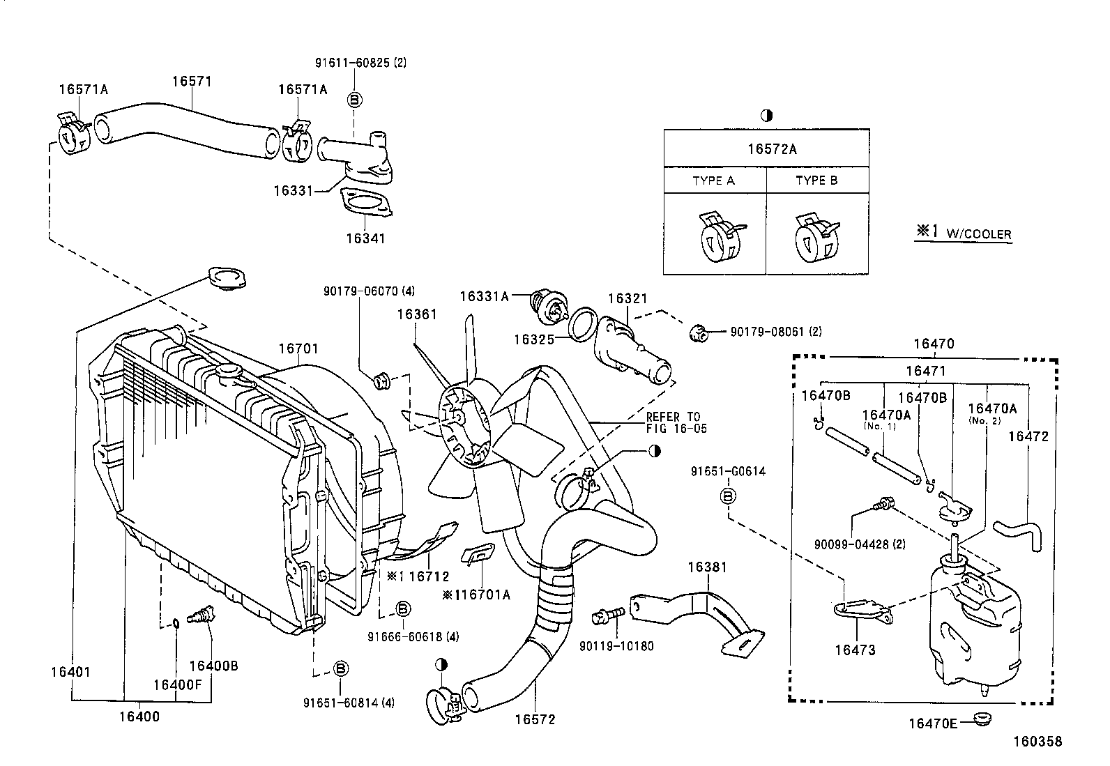 16264-67010 HOSE, WATER BY-PASS, NO.2 product image
