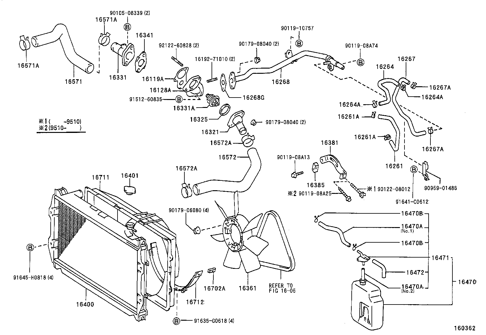 16572-65030 HOSE, RADIATOR, OUTLET product image