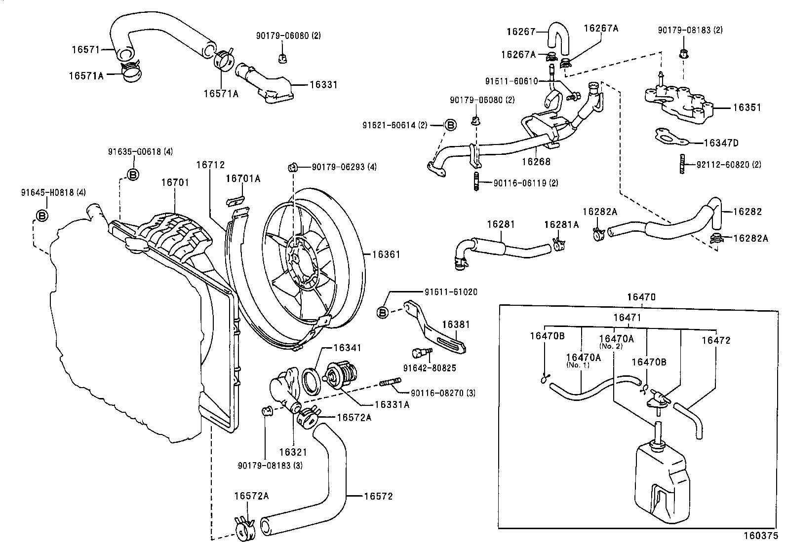 16572-65030 HOSE, RADIATOR, OUTLET product image