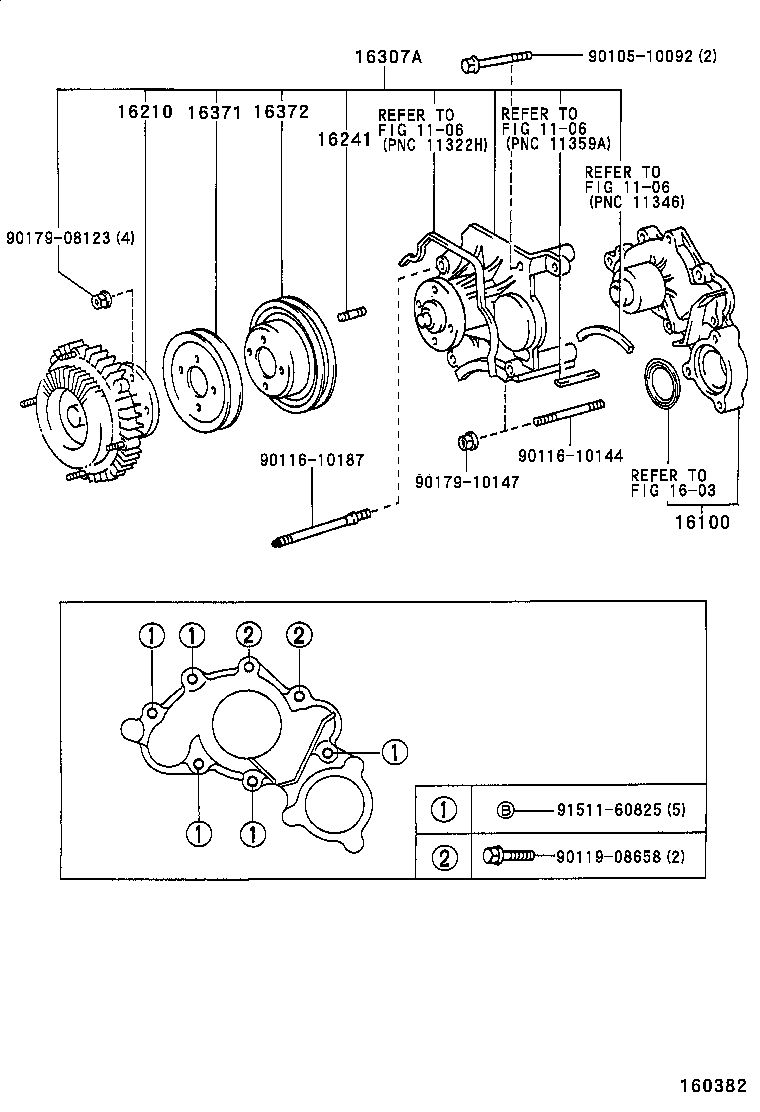 16100-69355 PUMP ASSY, ENGINE WATER product image