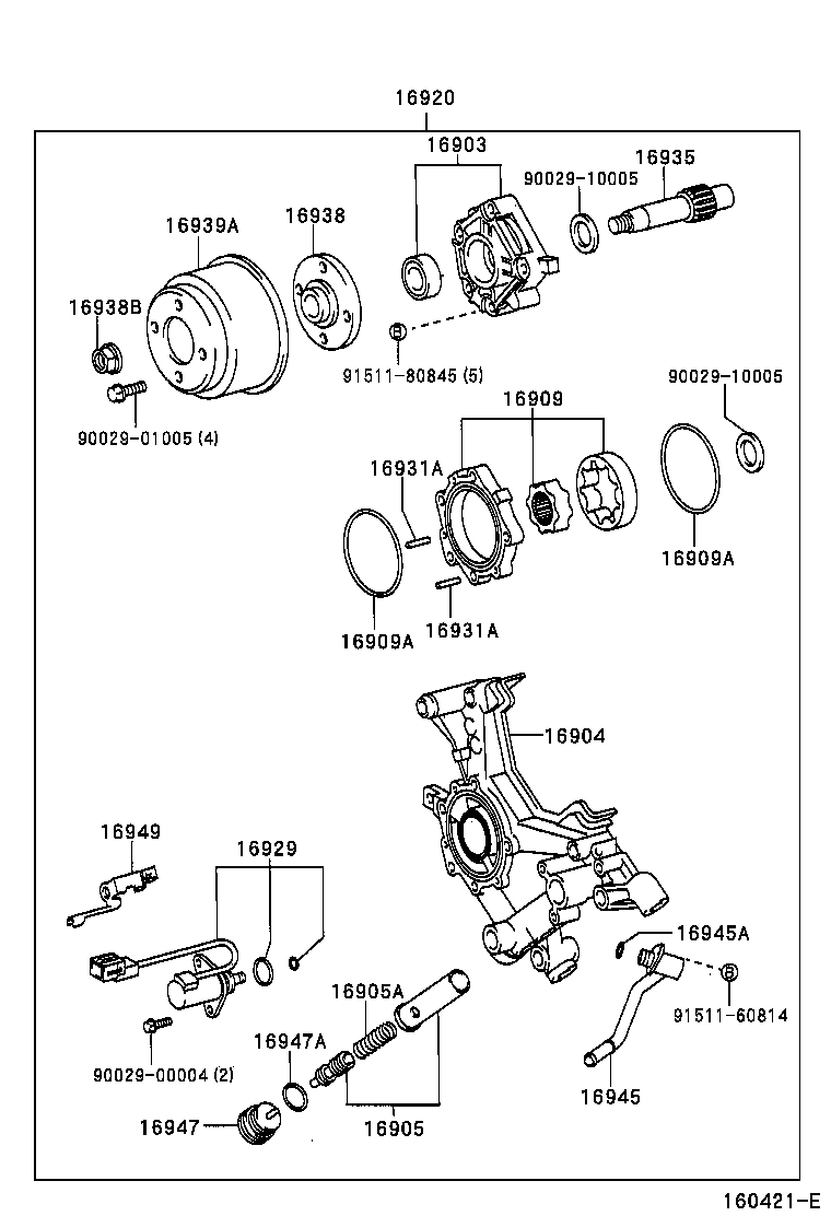 16920-50050 PUMP ASSY, HYDRAULIC MOTOR VANE product image