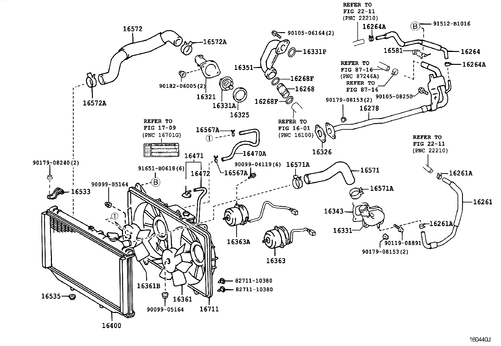 16363-46070 MOTOR, COOLING FAN product image