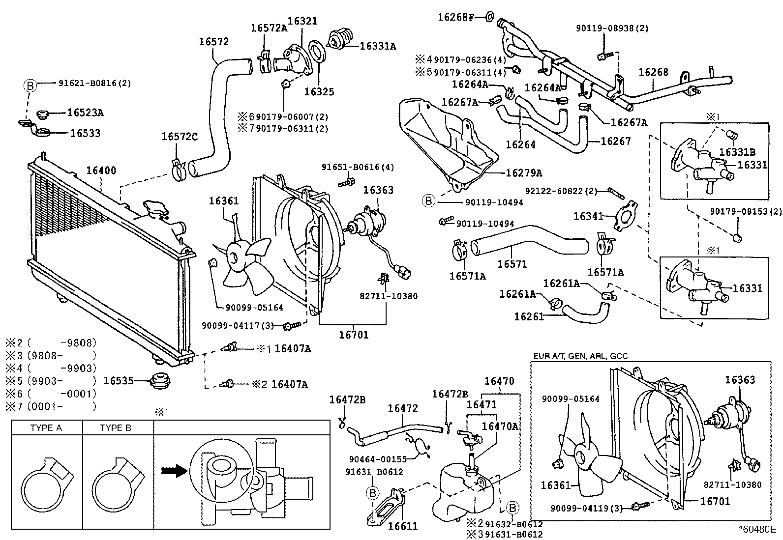 16363-74170 MOTOR, COOLING FAN product image