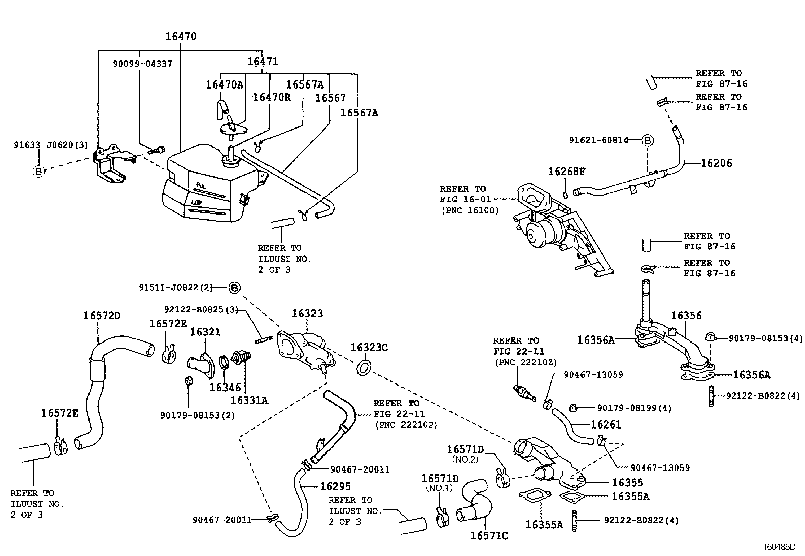 16264-70080 HOSE, WATER BY-PASS, NO.2 product image