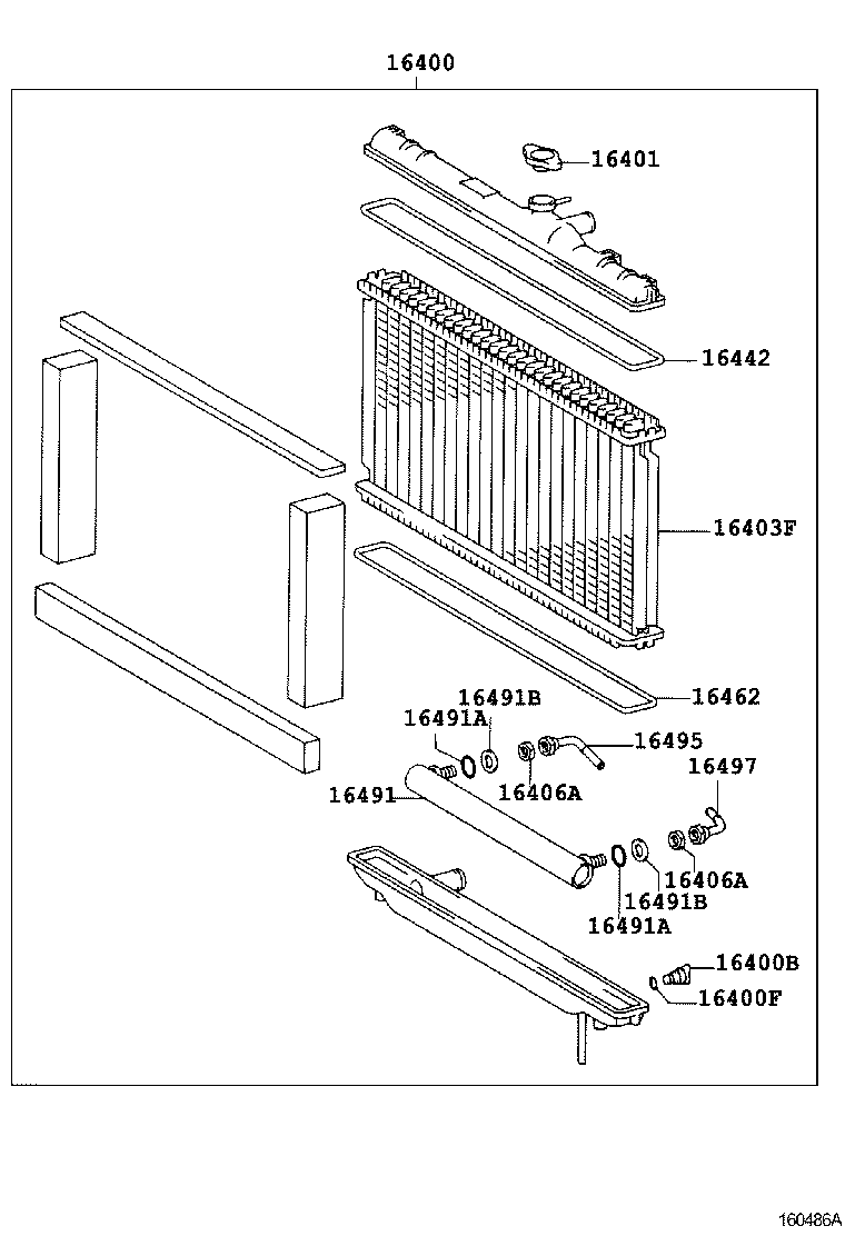 16264-70080 HOSE, WATER BY-PASS, NO.2 product image