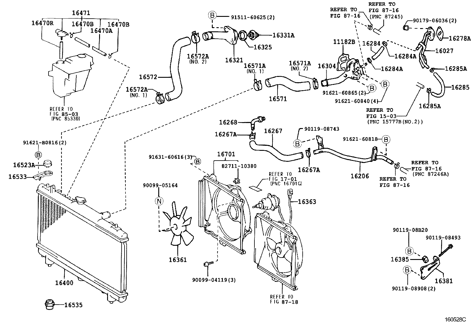 16381-64160 BAR, FAN BELT ADJUSTING product image
