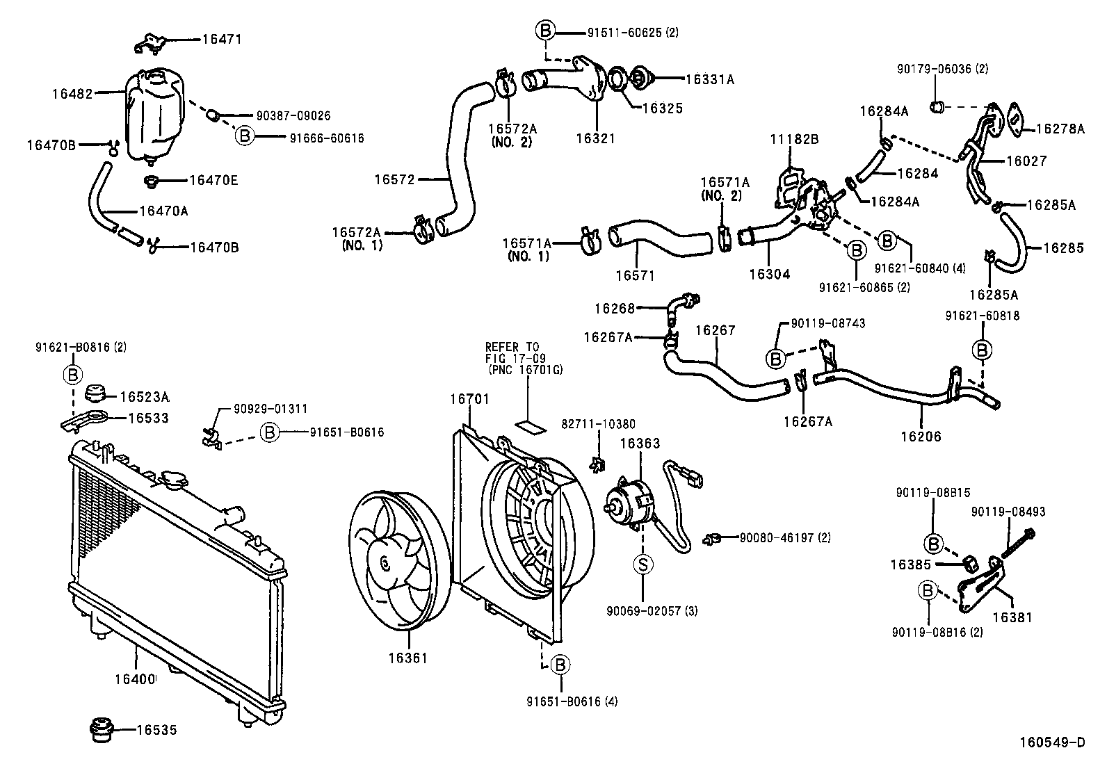 16264-27010 HOSE, WATER BY-PASS, NO.2 product image